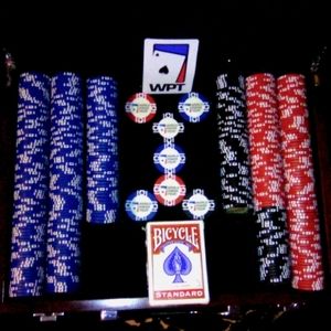 World poker tour poker chips in case